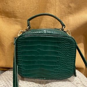 Zara Green Snakeskin Bag